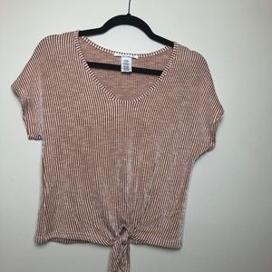 Caution to The Wind front tie short sleeve